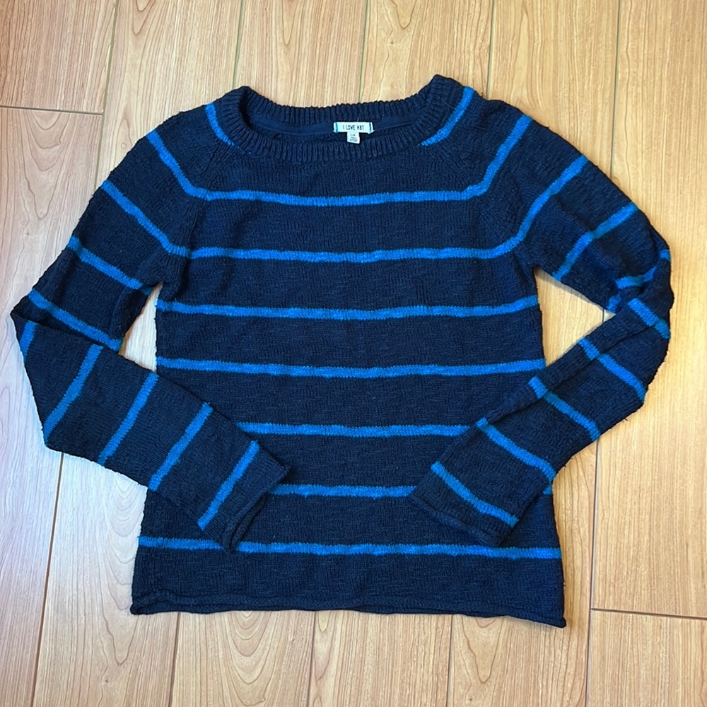 Heritage 1981 Navy Blue Striped Sweater